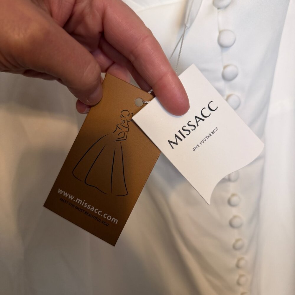 Wedding Dress (Ivory) Missacc Brand - New, Size 14 - Picture 11 of 11